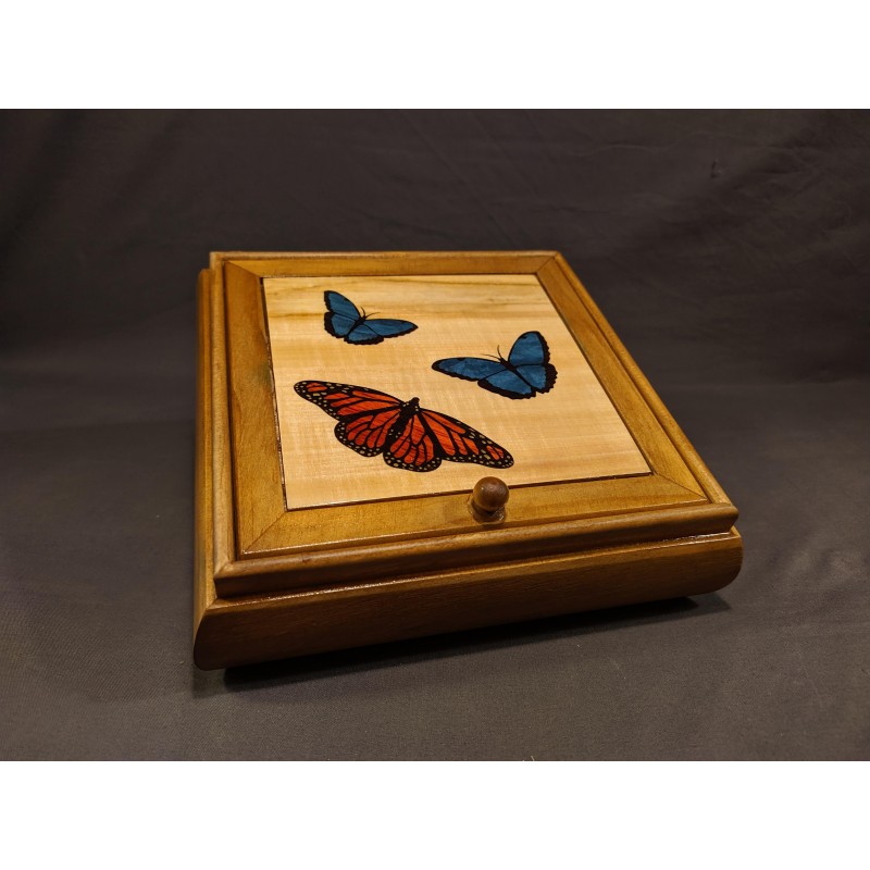 Petite boîte à bijoux musicale personnalisée - Papillon